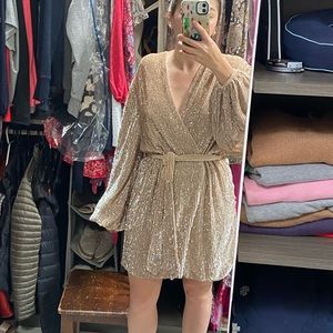 Gabrielle Robe Dress in Bronce, new with tags. Retrofete